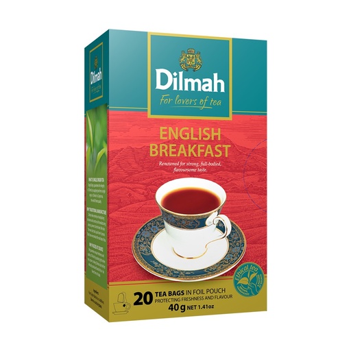 [HMPTTADMEBT40G] Dilmah English Breakfast Tea  (40g) 20 Tea BagsDilmah Eligi